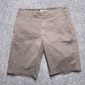 Goodthreads Shorts Mens 30 Brown Stretch Cotton Chino Flat Front Everyday